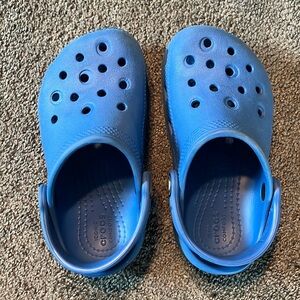 Toddler boy bright blue crocs size 9